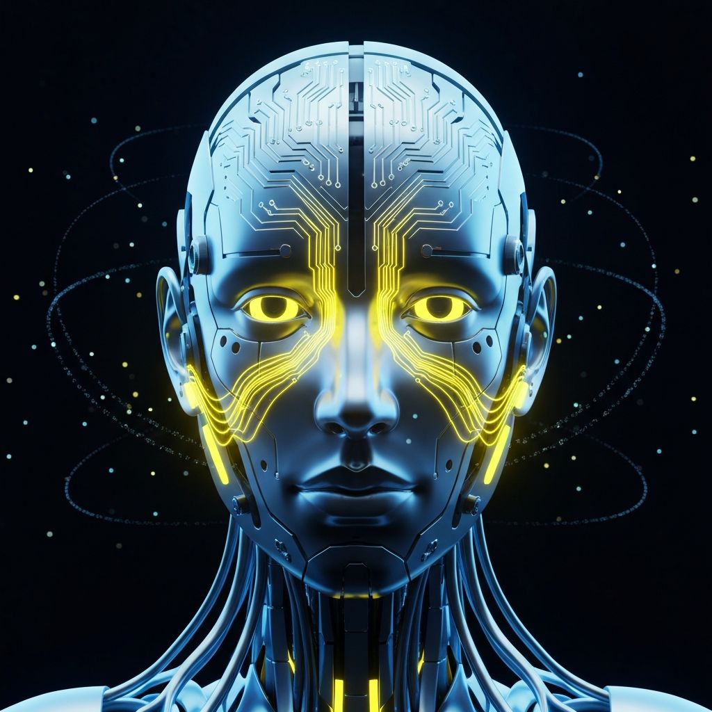 Modern software and AI product illustration