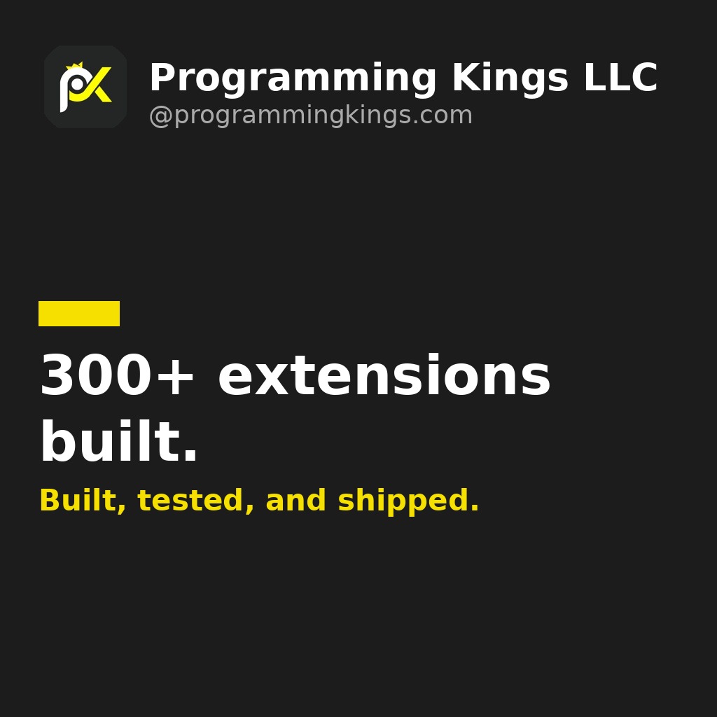 300+ extensions built.